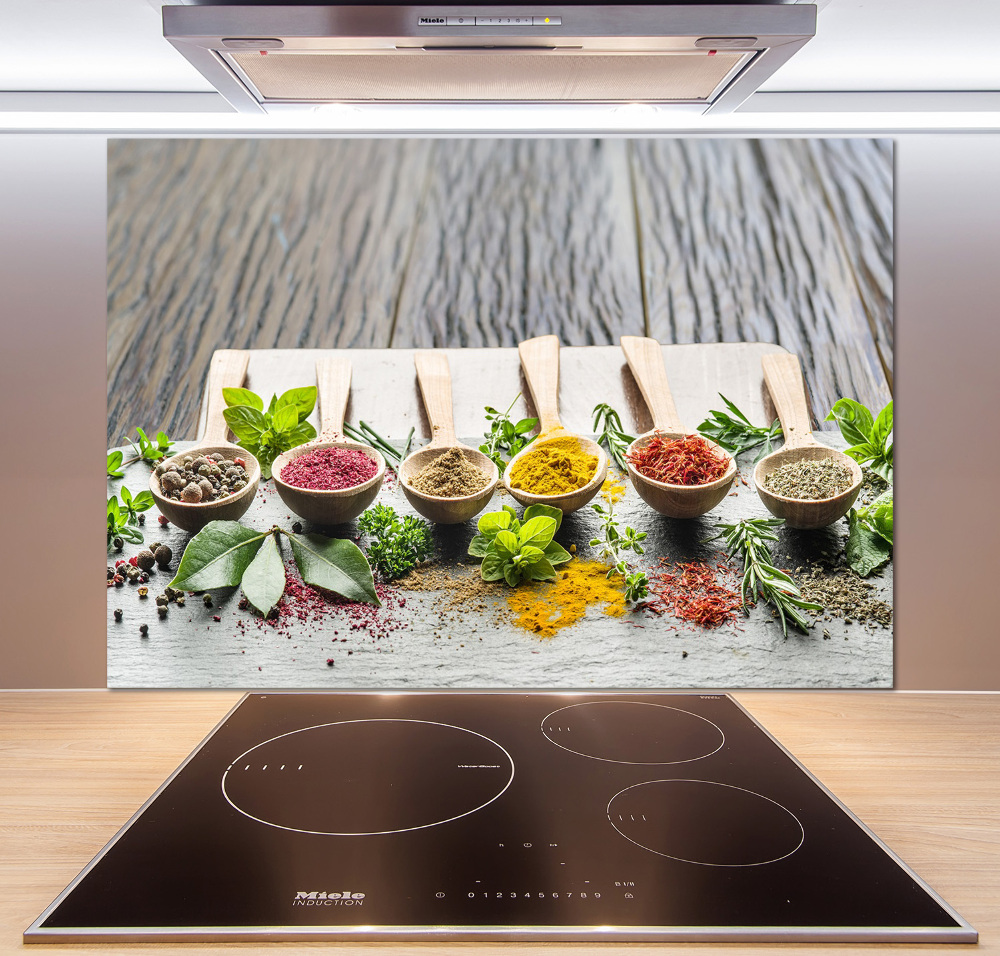 Kitchen splashback Colorful spices