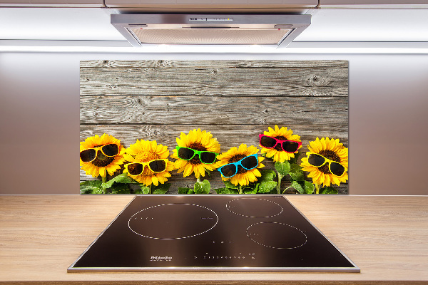 Cooker splashback Sunflowers