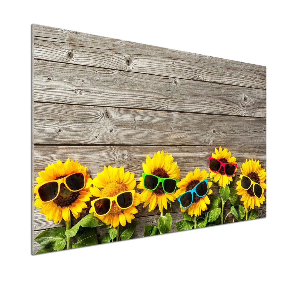 Cooker splashback Sunflowers