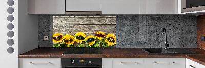 Cooker splashback Sunflowers