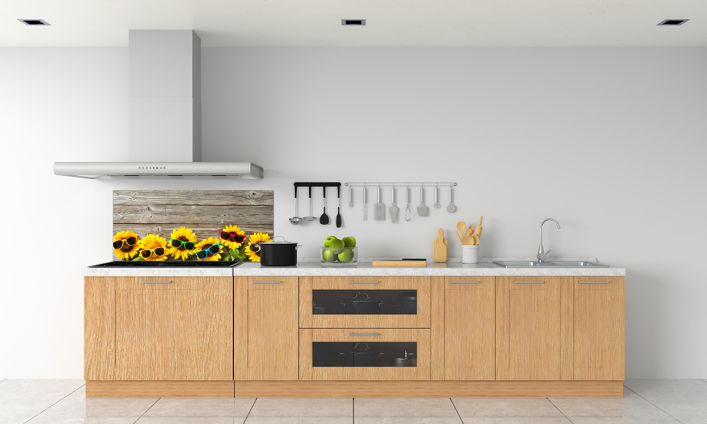 Cooker splashback Sunflowers