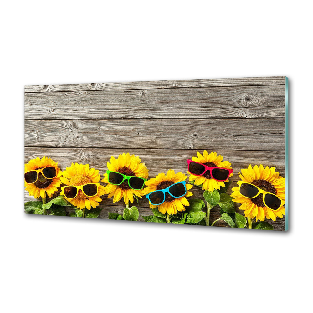 Cooker splashback Sunflowers