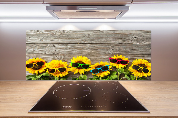 Cooker splashback Sunflowers