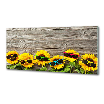 Cooker splashback Sunflowers