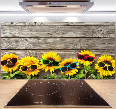 Cooker splashback Sunflowers