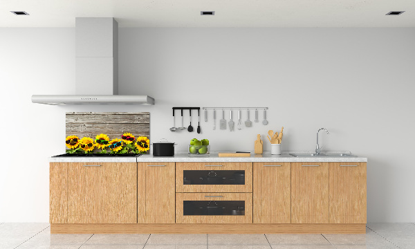 Cooker splashback Sunflowers