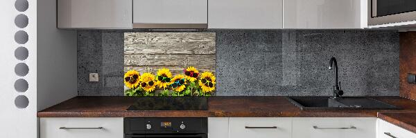 Cooker splashback Sunflowers