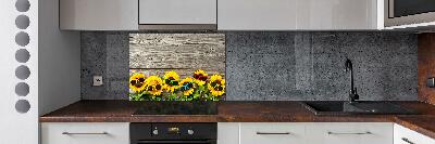 Cooker splashback Sunflowers