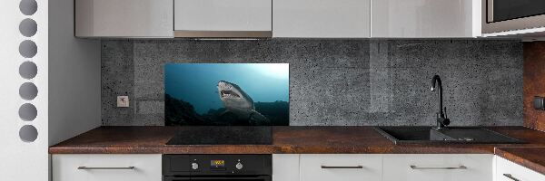 Cooker splashback Large shark