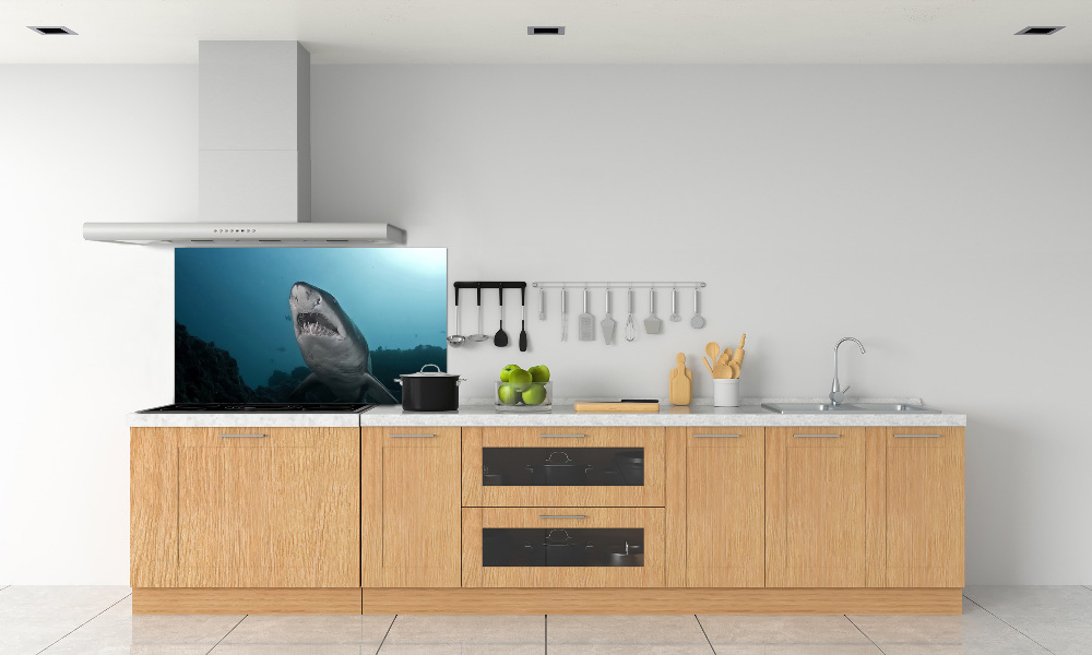 Cooker splashback Large shark