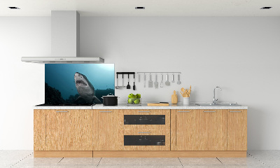 Cooker splashback Large shark