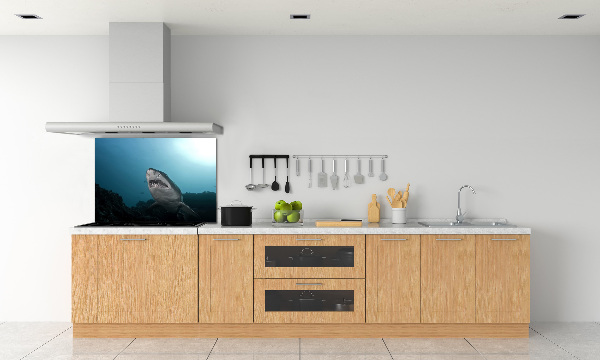 Cooker splashback Large shark