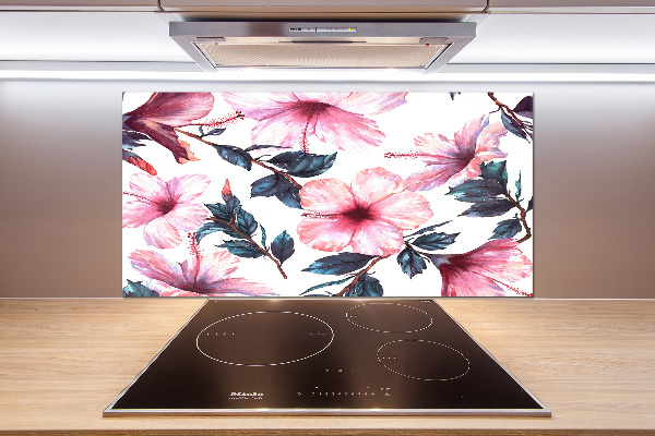 Kitchen splashback Hibiscus flowers