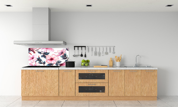 Kitchen splashback Hibiscus flowers