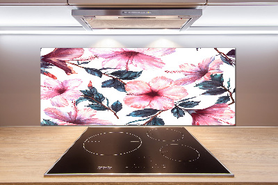 Kitchen splashback Hibiscus flowers