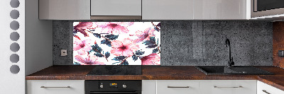 Kitchen splashback Hibiscus flowers