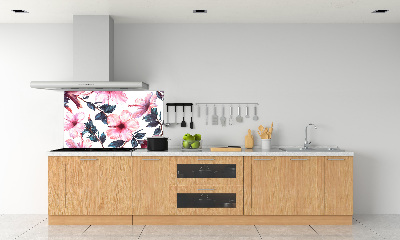 Kitchen splashback Hibiscus flowers