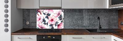 Kitchen splashback Hibiscus flowers