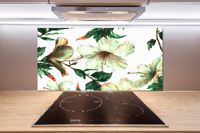 Kitchen splashback Hibiscus flowers