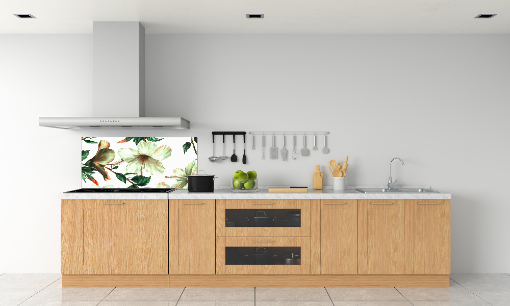 Kitchen splashback Hibiscus flowers