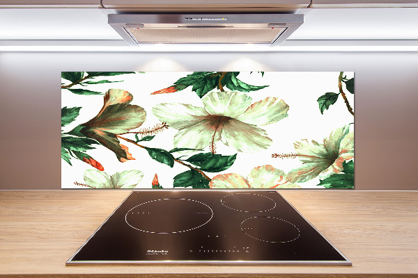 Kitchen splashback Hibiscus flowers