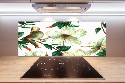 Kitchen splashback Hibiscus flowers