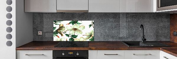 Kitchen splashback Hibiscus flowers