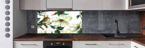 Kitchen splashback Hibiscus flowers