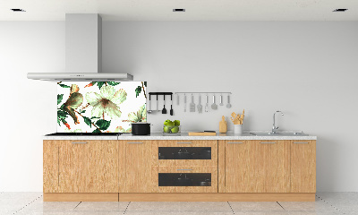 Kitchen splashback Hibiscus flowers