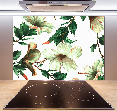 Kitchen splashback Hibiscus flowers