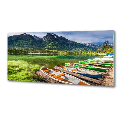 Cooker splashback Boats on the lake