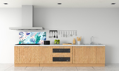 Kitchen splashback Tropical leaves