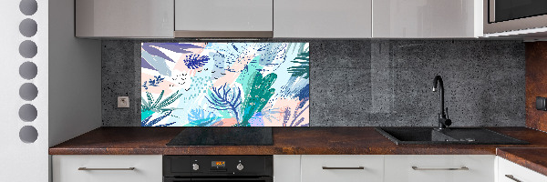 Kitchen splashback Tropical leaves