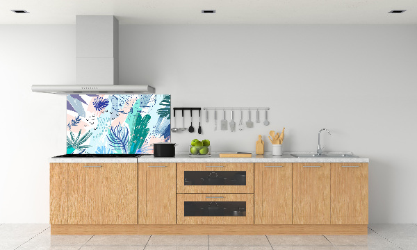 Kitchen splashback Tropical leaves