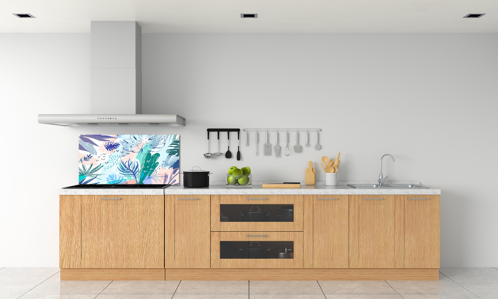 Kitchen splashback Tropical leaves