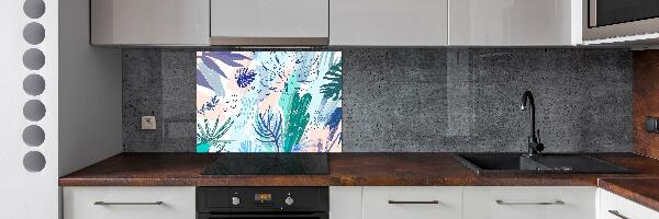 Kitchen splashback Tropical leaves