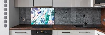 Kitchen splashback Tropical leaves