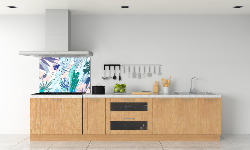 Kitchen splashback Tropical leaves