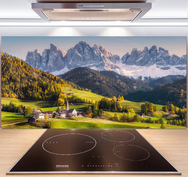 Cooker splashback Panorama of the mountain