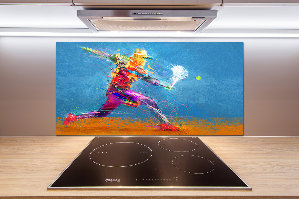 Cooker splashback Tennis player