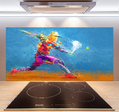 Cooker splashback Tennis player