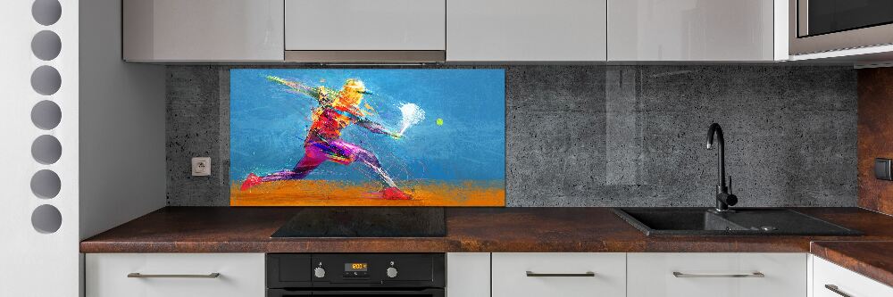 Cooker splashback Tennis player