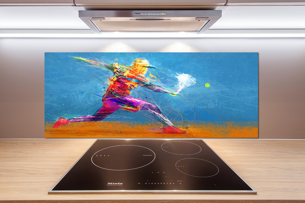 Cooker splashback Tennis player