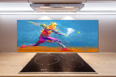 Cooker splashback Tennis player