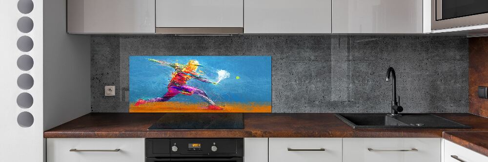 Cooker splashback Tennis player