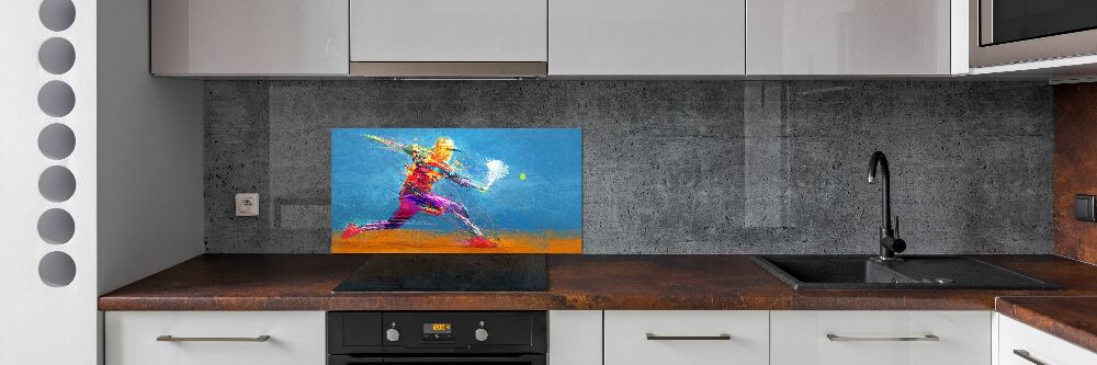 Cooker splashback Tennis player