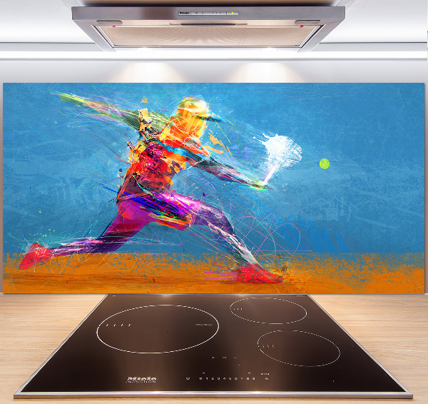 Cooker splashback Tennis player