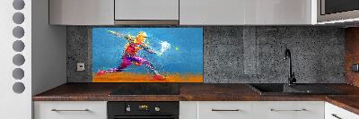 Cooker splashback Tennis player