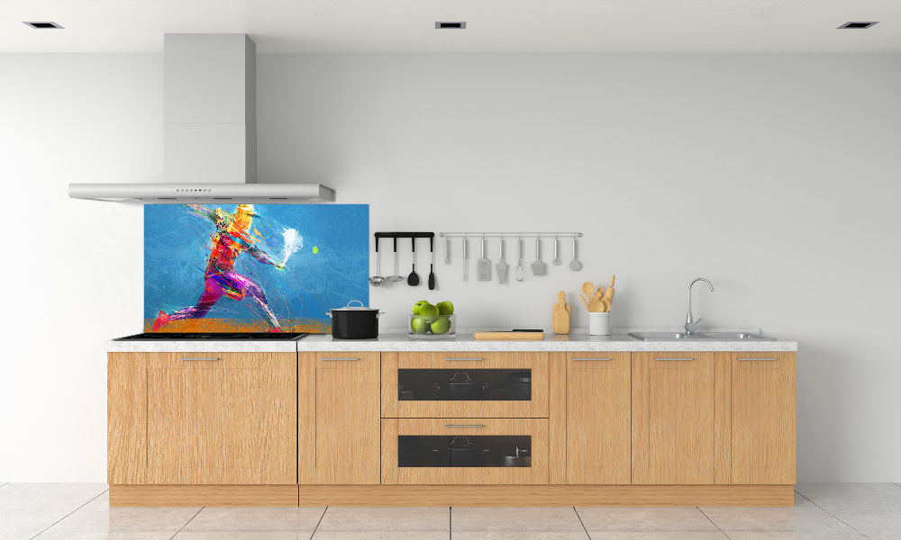 Cooker splashback Tennis player