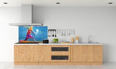 Cooker splashback Tennis player